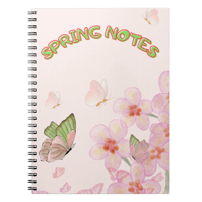 Cuaderno Notebook with Whimsical Butterfly Design (Frente)