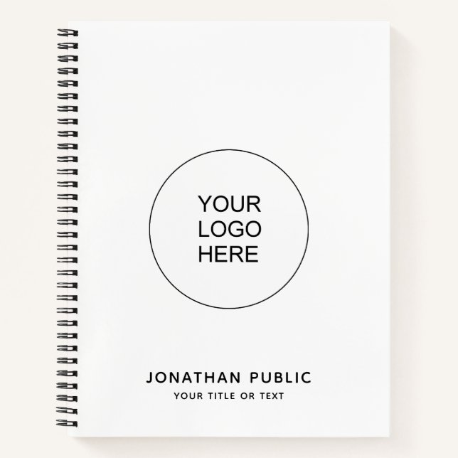 Cuaderno Notebooks Upload Company Logo Custom Text Name (Anverso)