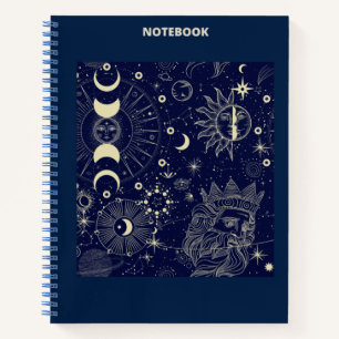 CUADERNO NOTELÓGICA TEMÁTICA BEIGE & BLUE ASTROLOGY/ASTRONO