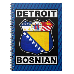 Cuaderno Notepad bosnio-estadounidense de Detroit