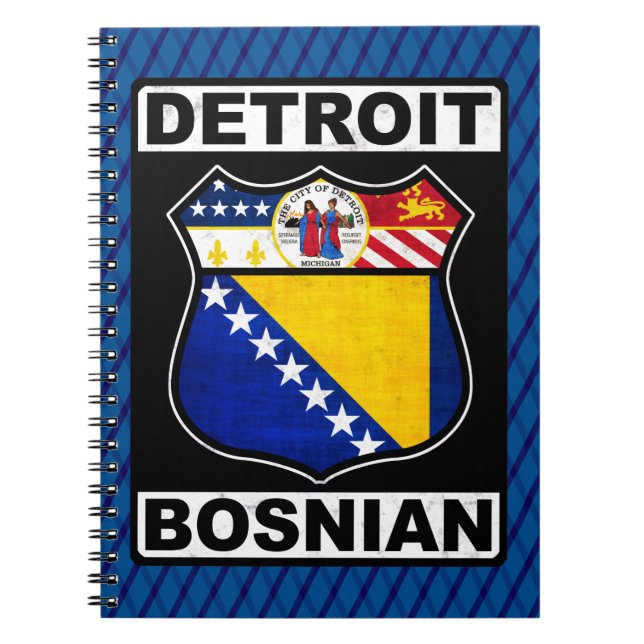 Cuaderno Notepad bosnio-estadounidense de Detroit (Frente)