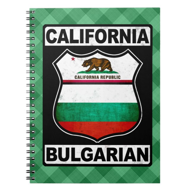 Cuaderno Notepad búlgaro-estadounidense de California (Frente)