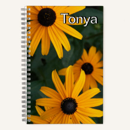 Cuaderno Notepad de Flor Susan Eyed Negro