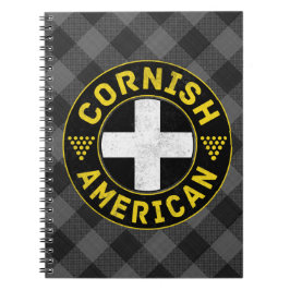 Cuaderno Notepad de la bandera norteamericana de Cornish