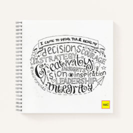 Cuaderno Notepad de los mensajes de té para beber