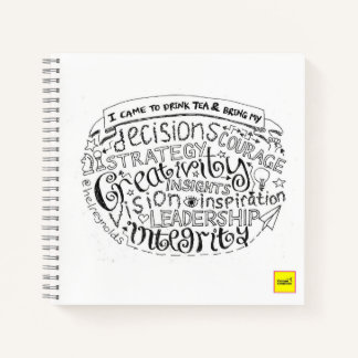 Cuaderno Notepad de los mensajes de té para beber