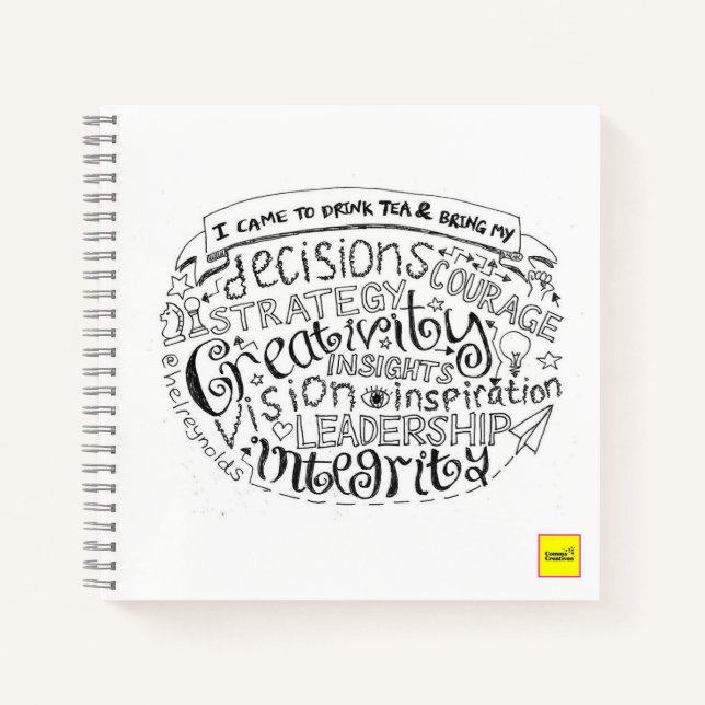 Cuaderno Notepad de los mensajes de té para beber (Anverso)