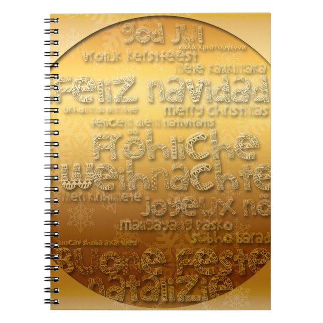 Cuaderno Notepad de Navidad de Gold International Weihnacht (Frente)