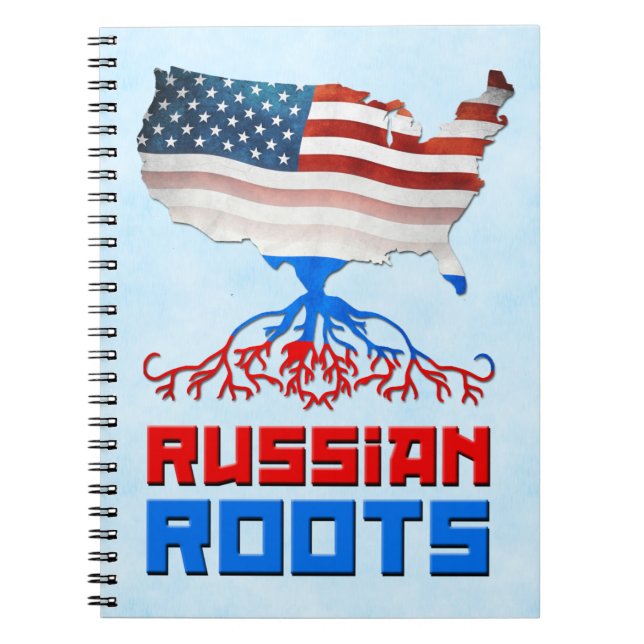 Cuaderno Notepad de raíces rusoamericanas (Frente)