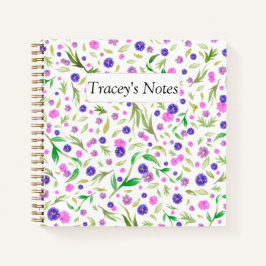 Cuaderno Notepad floral personalizado - Regalo personalizad