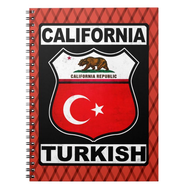 Cuaderno Notepad turco-estadounidense de California (Frente)