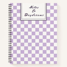 Cuaderno Notes & Daydreams | Lavender Coquette Check
