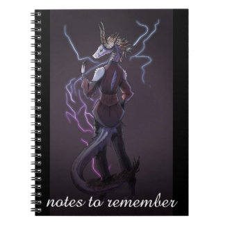 Cuaderno Notes to remember, anime, Dragon, Lightning 