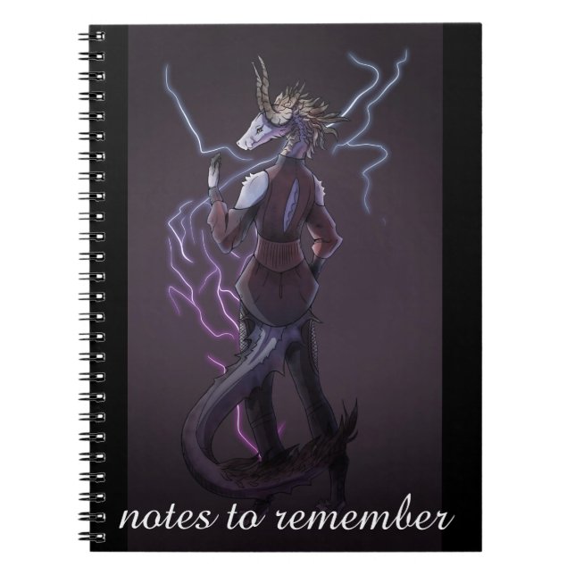 Cuaderno Notes to remember, anime, Dragon, Lightning  (Frente)