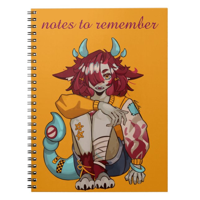 Cuaderno Notes to remember, anime, monster girl (Frente)