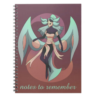 Cuaderno Notes to remember, anime, moth women