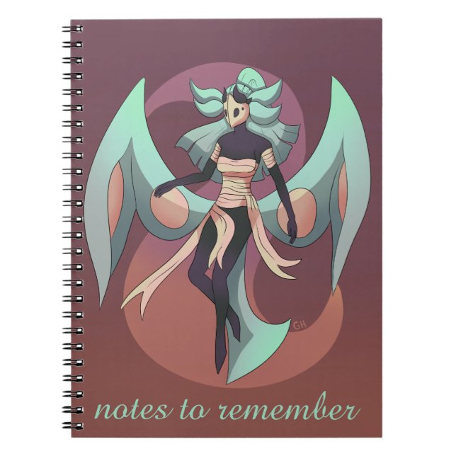 Cuaderno Notes to remember, anime, moth women (Frente)