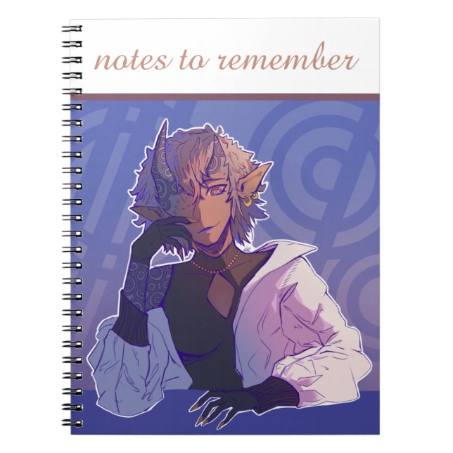 Cuaderno Notes to remember, anime, thinker (Frente)