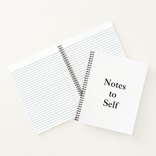Cuaderno Notes to Self"Minimalist Hardcover Spiral Notebook (Interior)