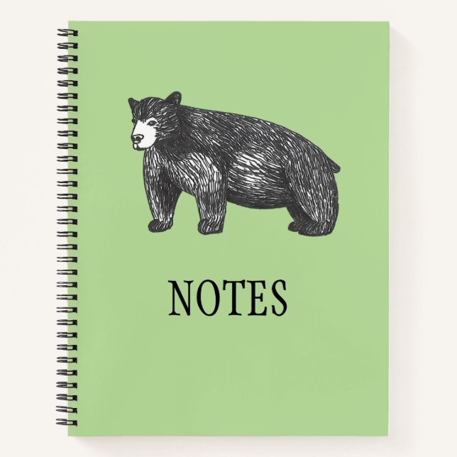 Cuaderno Notes Ursus americanus Black Bear (Anverso)