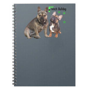 Cuaderno Notizblock französische Bulldoggen