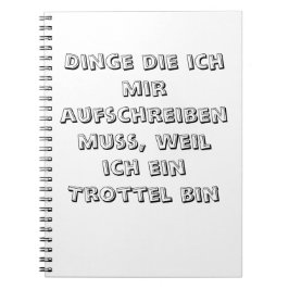 Cuaderno Notizbuch