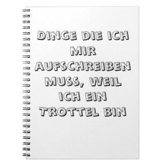 Cuaderno Notizbuch