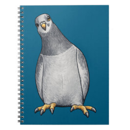 Cuaderno Notizbuch mit türkisem Cover und Tauben-Motiv
