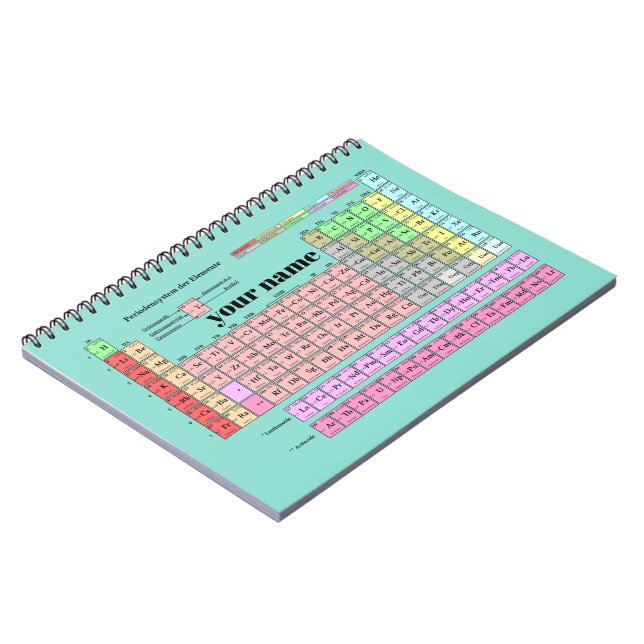 Cuaderno Notizbuch Periodensystem der Elemente (Lado Izquierdo)