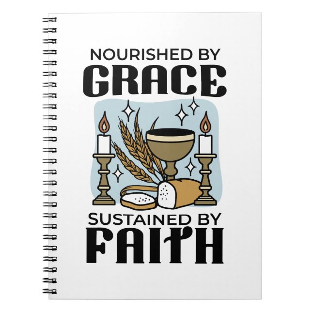 Cuaderno Nourished by Grace, Sustained by Faith Design (Frente)