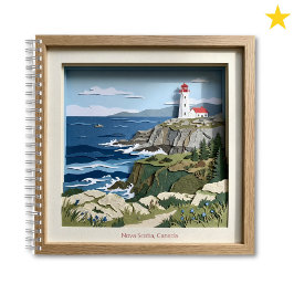 Cuaderno Nova Scotia Canada Paper Collage Diorama
