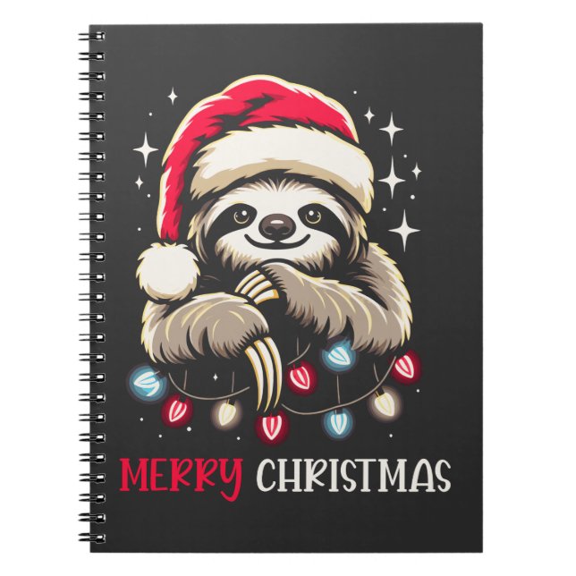 Cuaderno Nova Sloth Festive Santa (Frente)