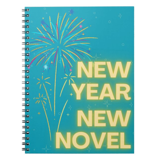 Cuaderno Novedades de Año Nuevo Fuegos artificiales Escribi (Frente)