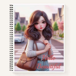 Cuaderno Novedades espirales Hola bella dama