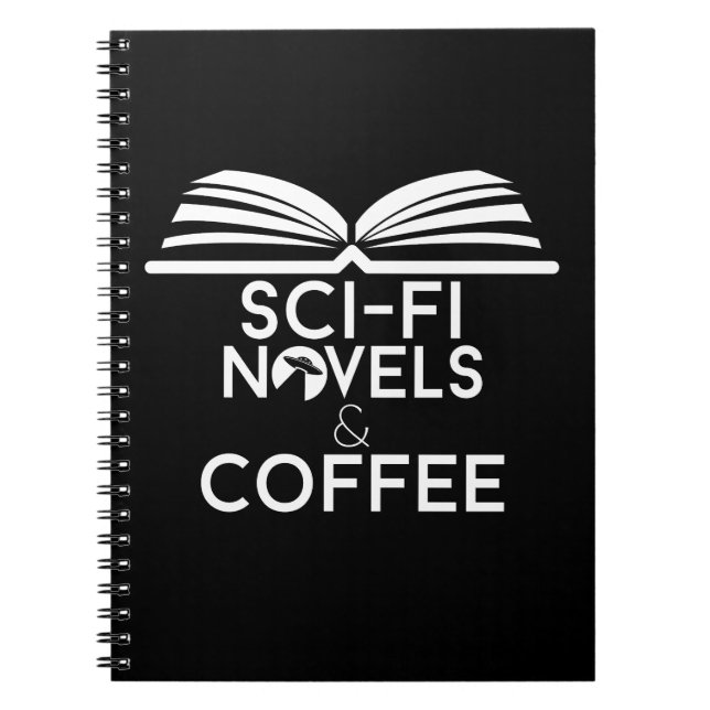 Cuaderno Novelas de Ciencia Ficción y Café (Frente)