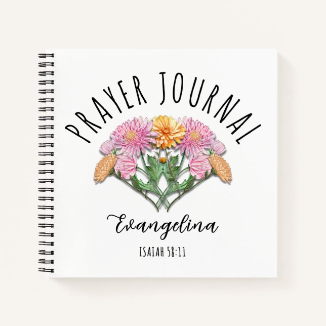 Cuaderno November Birth Month Flower Christian Prayer (Anverso)