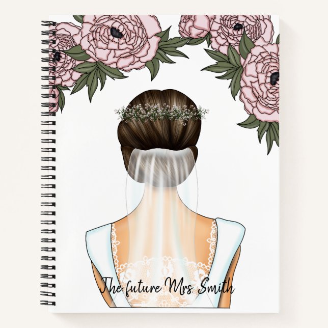 Cuaderno Novia a ser - Futura Sra. Notebook (Novia Brunett) (Anverso)