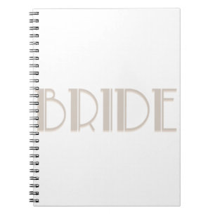 Cuaderno Novia Bachelorette Bride a ser retro