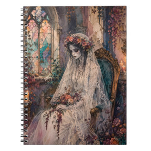 Cuaderno Novia cadáver gótica arte de vidrio emplomado Whim