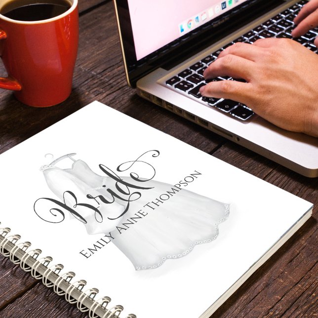 Cuaderno Novia de boda elegante personalizada (Custom bride notebook)