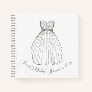 Cuaderno Novia ducha de novia Boda personalizado vestido