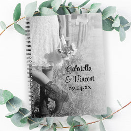 Cuaderno Novia en Cowboy bota boda campestre girasoles