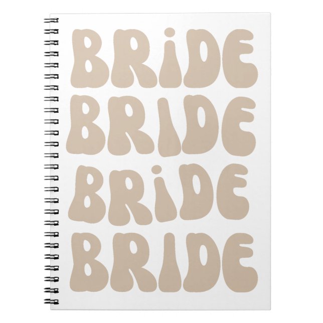 Cuaderno Novia Moderna Retro Despedida de Soltera Vintage (Frente)