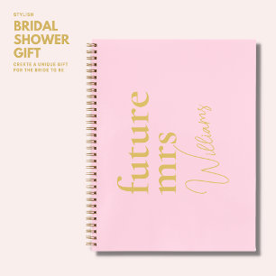 Cuaderno Novia rosa Rubor para ser personalizada en portáti