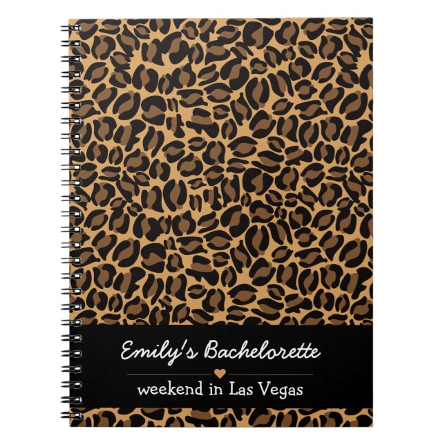 Cuaderno Novia Soltera Boujee Tendance Estampado de Leopard (Frente)