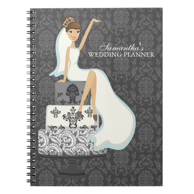 Cuaderno Novia triguena en el pastel de bodas (Frente)