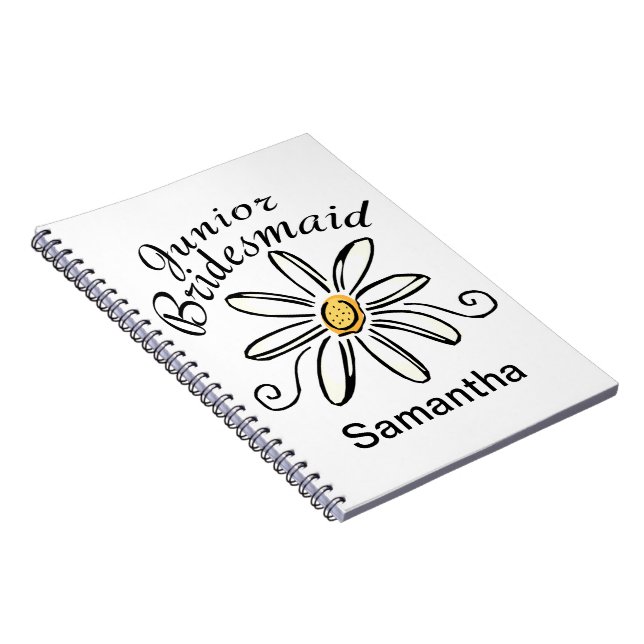 Cuaderno Noviaria Juvenil Floral Blanca (Lado Derecho)