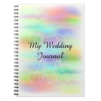 Cuaderno Novias en colores pastel del arco iris que casan