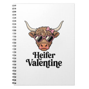 Cuaderno Novilla de San Valentín Vaca Highland Diseño Vinta