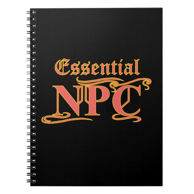 Cuaderno NPC esencial No maim Rob ni matar RPG divertidos (Frente)